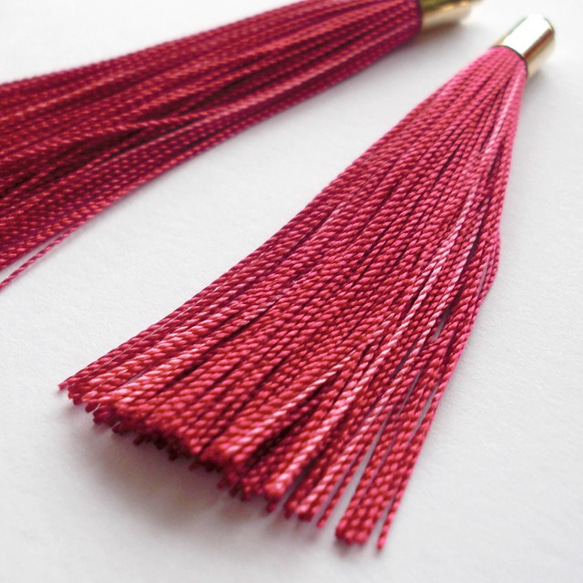 【M.Y.Xiang様専用】タッセルパーツ絹糸　ベイクドピンク2個セット 2枚目の画像