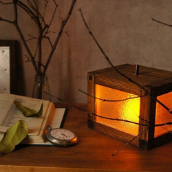 小さな暖炉、キャンドルボックス。 1枚目の画像