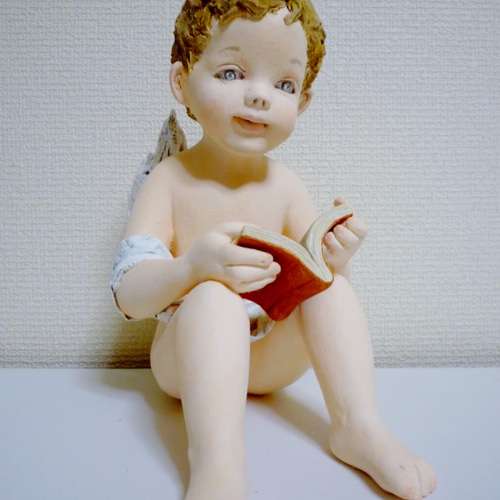 樹脂粘土ベビー ミニチュア お座り赤ちゃん その他人形