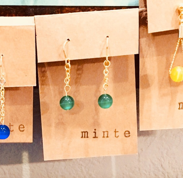 キャッツ アイ ピアス ピアス（その他） minte 通販｜Creema(クリーマ 