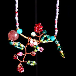 *Zoe石光旅人 天然石項鍊- 小紅帽的森林莓果 (天然石金屬線串珠項鍊) 第2張的照片