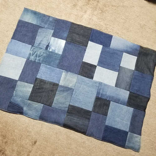 デニムリメイク ブランケット カーペット・絨毯・ラグ・マット H&G