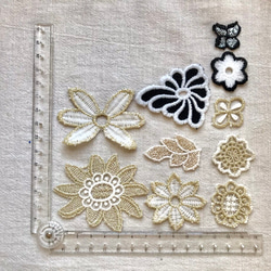 sold HKM-907wa05-sp 刺繍 フラワー ワンポイント 2枚目の画像