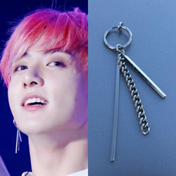 ジョングク着用 平丸ピアス 片耳 BTS 防弾少年団 ピアス