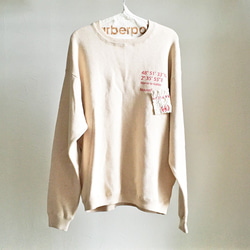 スラッシュキルトバッジ付きニットソー/L-BEIGE 2枚目の画像