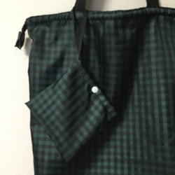 negoland  コネクト型収納袋付き大容量エコバッグ（巾着袋、撥水） 3枚目の画像