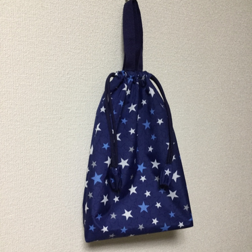 negoland 【入園入学】星柄上履き入れ 25×30 体育館シューズ袋（巾着袋