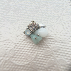 shabby pierce silver /earring 3枚目の画像