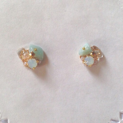 shabby  gold /earring/pierce 3枚目の画像