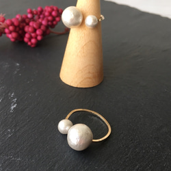 14kgf　Cotton Pearl　ring  01 3枚目の画像