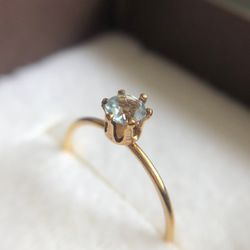 14kgf　Ring　スカイブルートパーズ 4㎜　 1枚目の画像