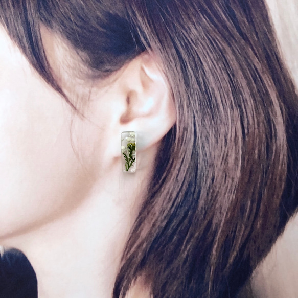 氷中花　かすみ草　earring/pierce　 Blue 5枚目の画像