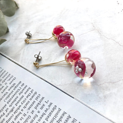 Botanical  Cherry -rose-　earring/pierce 4枚目の画像