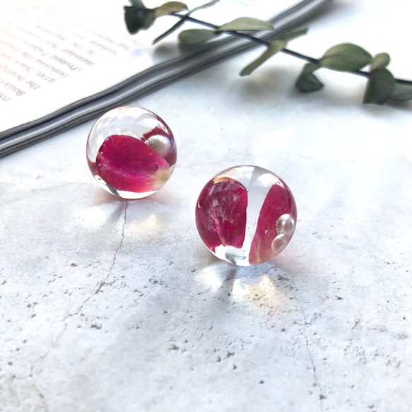 Botanical  Cherry -rose-　earring/pierce 8枚目の画像