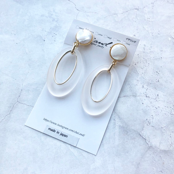 Clear circle  01 -ＭＯＰ earring/pierce 7枚目の画像