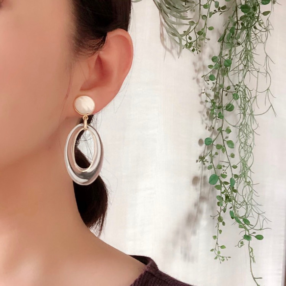 Clear circle  01 -ＭＯＰ earring/pierce 8枚目の画像