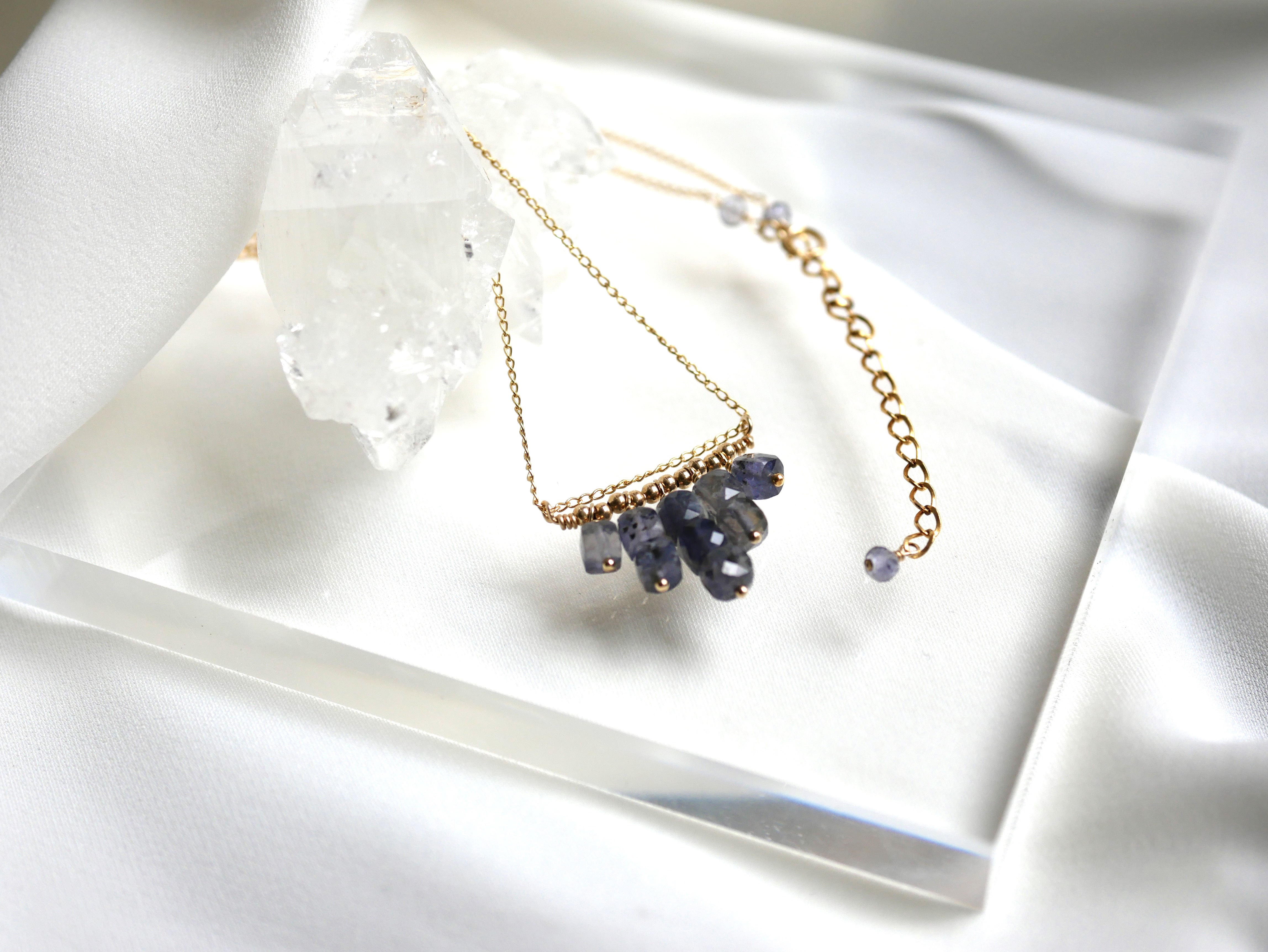 14kgf iolite fringe 02　necklace