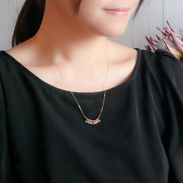 14kgf citrine fringe　necklace 7枚目の画像