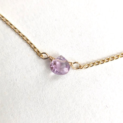 14kgf necklace　-Pink amethyst- 10枚目の画像