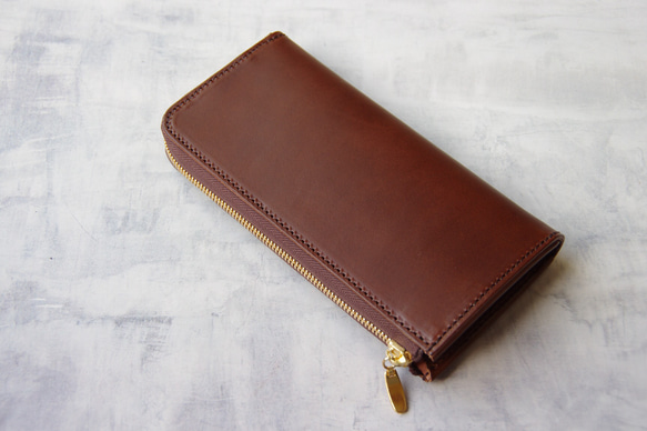 イタリアンレザーブッテーロのL字ファスナー長財布 フルオーダー 長