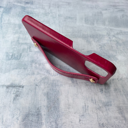 『限定色』革の宝石ルガトーのベルト付きスマホケース　ワイドベルトタイプ　iPhoneケース＋1000円で全機種対応 3枚目の画像