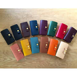 ポケット付きオーダー イタリアンレザーブッテーロのiPhone6/6sケース 14色 スマホケース/本革/手帳型ケース 1枚目の画像
