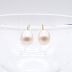 定番人気｜14kgf 淡水パールAAA ドロップピアス（3色展開） 5枚目の画像