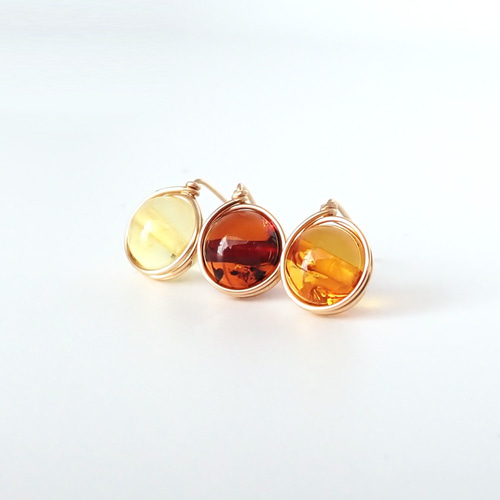 185.天然石ミルキーラベンダーアメジストピアス ピアス（スタッド・一 