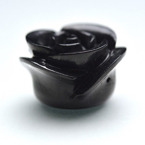 バラ彫ジェット 黒玉 薔薇 ペンダントトップ ルース モーニング