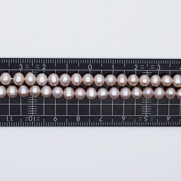 連40cm セミラウンド 淡水パール 4.5~5.5mm*4~4.5mm 真珠 ピンクパープル系 小粒 パーツ 素材 5枚目の画像