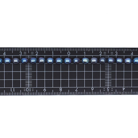 10粒 淡水真珠 ネイビーブルー系 小粒 ライス 5mm ルース パール ビーズ パーツ 5枚目の画像