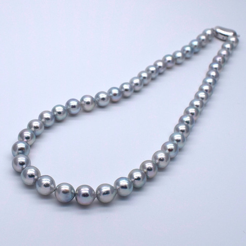 あこや真珠　ライトグレー　ナチュラルカラー　ネックレス　8〜8.3㎜　O338 あこや真珠 ライトグレー ナチュラルカラー ネックレス 8〜8.3㎜ O338