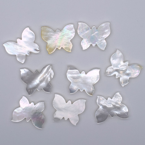 SALE 白蝶貝 大きなバタフライモチーフ ホワイトシェル 16.5~17mm*20mm