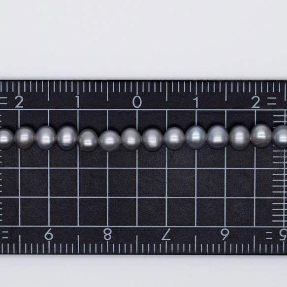 連40cm 極小 淡水パール シルバーグレー系 ポテト セミラウンド 3.5~4mm*4~4.5mm 小粒 5枚目の画像