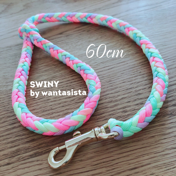 【ショート8本編みリード】名入れはオプションより★パラコード♡SWINY by wantasista♡ 3枚目の画像