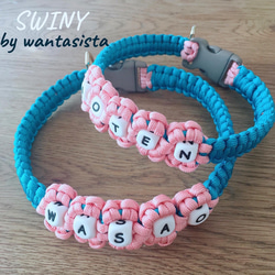 ドイリー❤️わびすけ様 2点 華麗な薔薇達のドイリー✨ S〜LL【名入れフラワー首輪】♡SWINY by wantasista☆パラコード