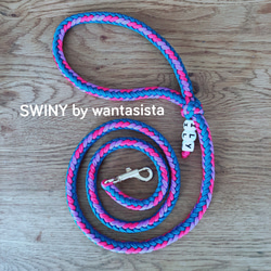 【8本編みリード】名入れはオプションより♡SWINY by wantasista♡ハーネス別売り★パラコード 3枚目の画像