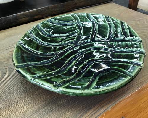 織部大皿 織部大皿 大皿 beizan 通販 5513314｜Creema(クリーマ)