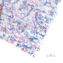 【綻放-藍】輕柔暈染莫代爾Modal方巾/絲巾/圍巾 第4張的照片