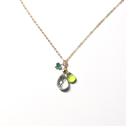 ゆ*あ様 ペンダントヘッド　グリーンアメジスト　K14WG ダイヤ ゆ*あ様 ペンダントヘッド グリーンアメジスト K14WG ダイヤ グリーン