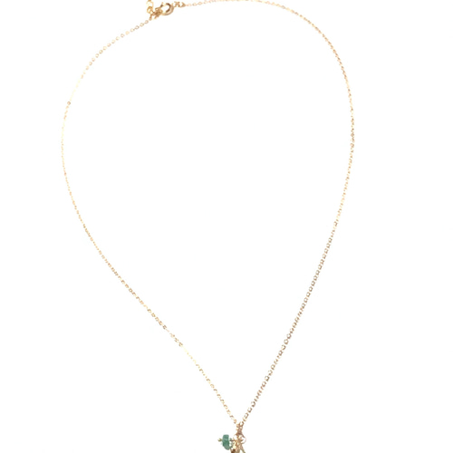 14kgf  アメジストxグリーンアメジストのチャーム◝✩ 14KGF アパタイトとアメジストのチャーム