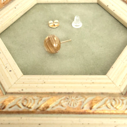 《k14gf 》天然石宝石質ルチルクォーツの一粒ピアス（1つのみ） 6枚目の画像