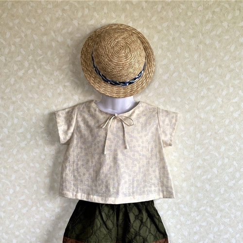 10%OFF】子供服 夏服 トップス キッズ ダブルガーゼ リボンのシャツ 2 
