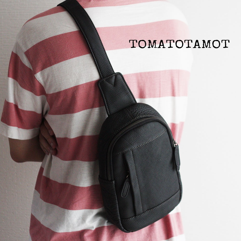 本革 ボディバッグ ブラック ワンショルダー メンズ レザーバッグ B-217