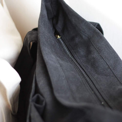 帆布の超ビッグトート マザーズバッグ キャンバストート ファスナー付き 大きめトートバッグ スミクロ B-101 6枚目の画像