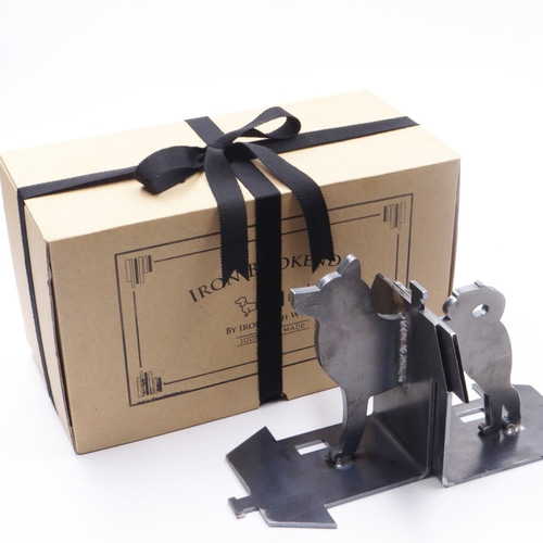 鉄の犬のブックエンド/本棚無邪気な犬 その他雑貨 Metalwithwood 通販