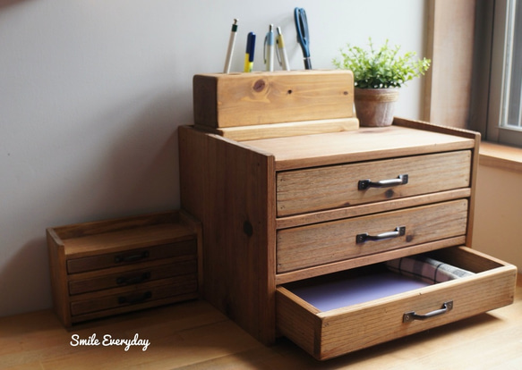 木製　レターケース　書類ケース　アクセサリー収納　小物収納 4枚目の画像