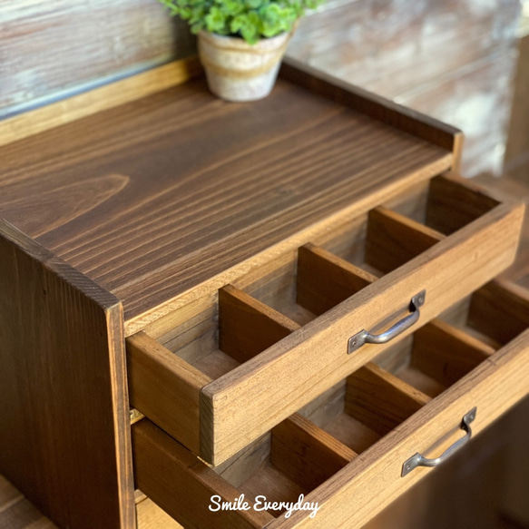 木製　レターケース　書類ケース　アクセサリー収納　小物収納 7枚目の画像