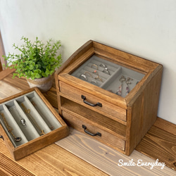 中の見えるアクセサリー収納　小物収納　ジュエリーボックス 5枚目の画像