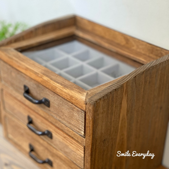 中の見えるアクセサリー収納　小物収納　ジュエリーボックス 8枚目の画像